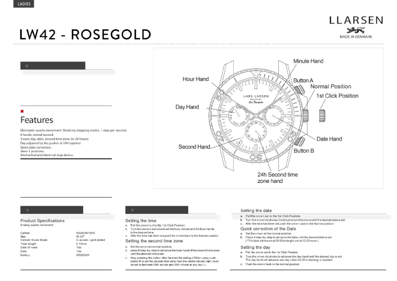 Page 1 de la notice Manuel utilisateur Lars Larsen FREJA 142SWRWL