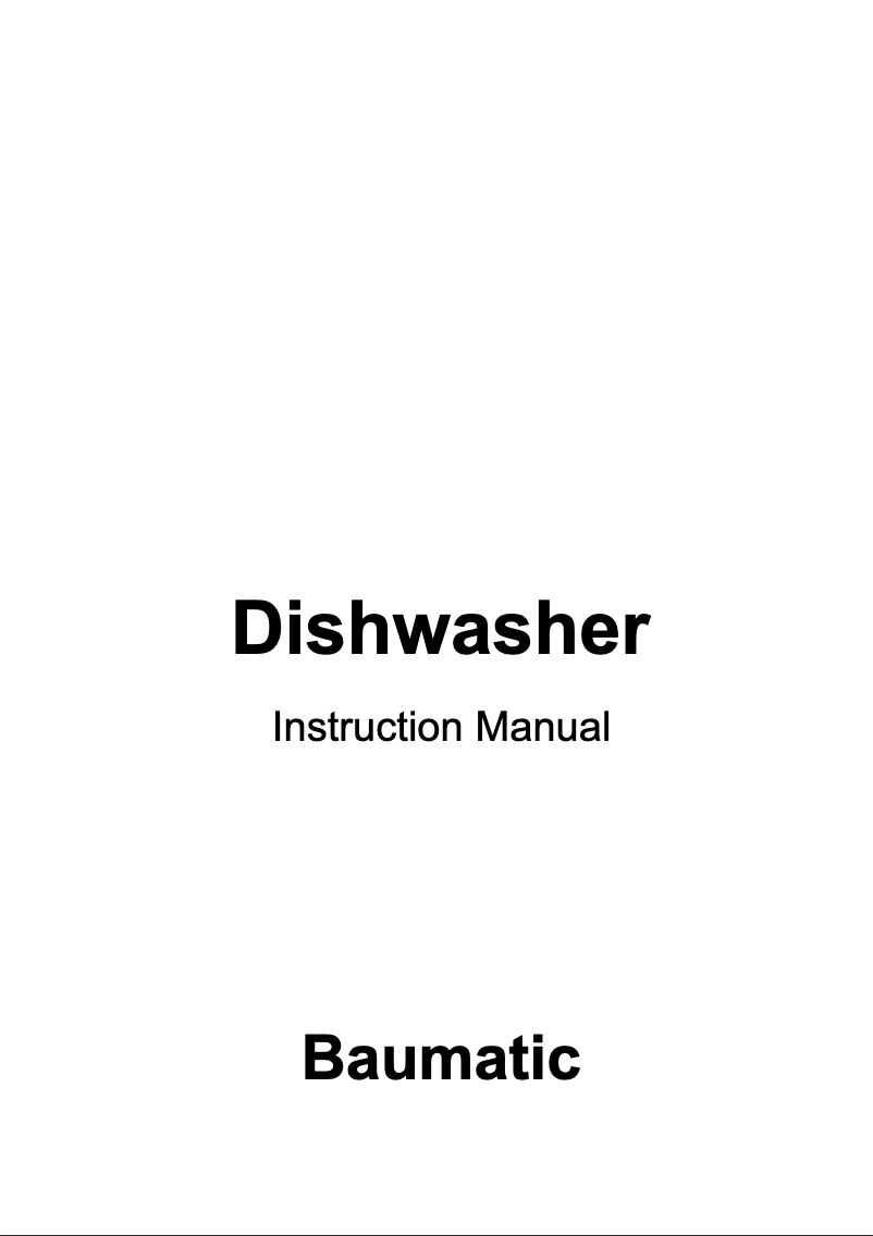 Page 1 of the manual User Manual Baumatic BSS14
