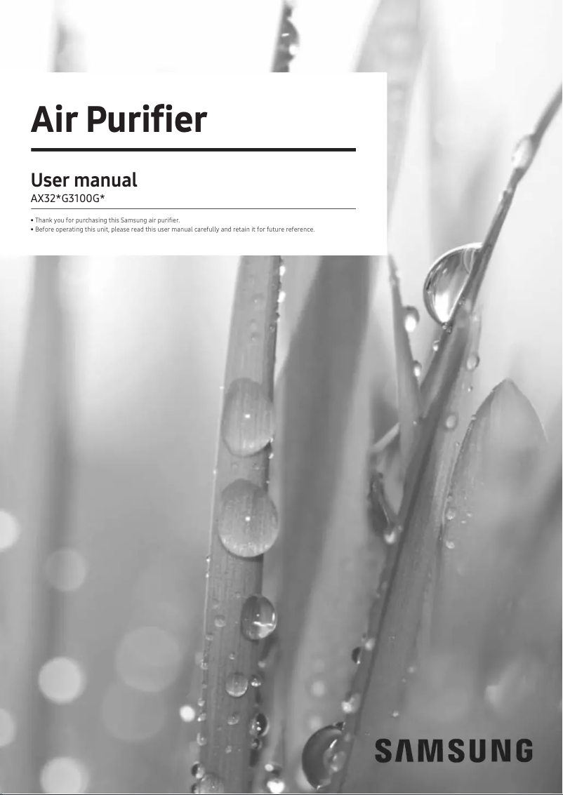 Página 1 del manual Manual de usuario Samsung AX32BG3100G