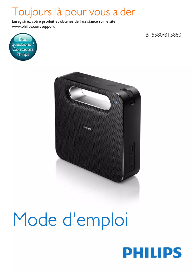 Page 1 of the manual User Manual Philips BT5580