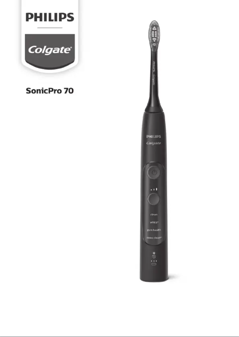 Page 1 de la notice Manuel utilisateur Philips Colgate SonicPro 70 PC0865