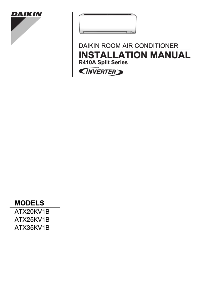 Página 1 del manual Manual de usuario Daikin Inverter ATX35KV1B