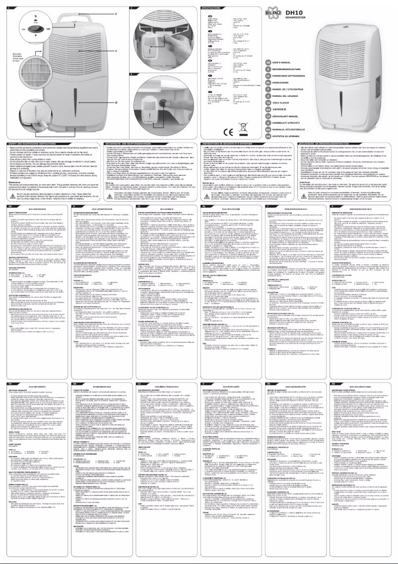 Página 1 del manual Manual de usuario Elro DH10