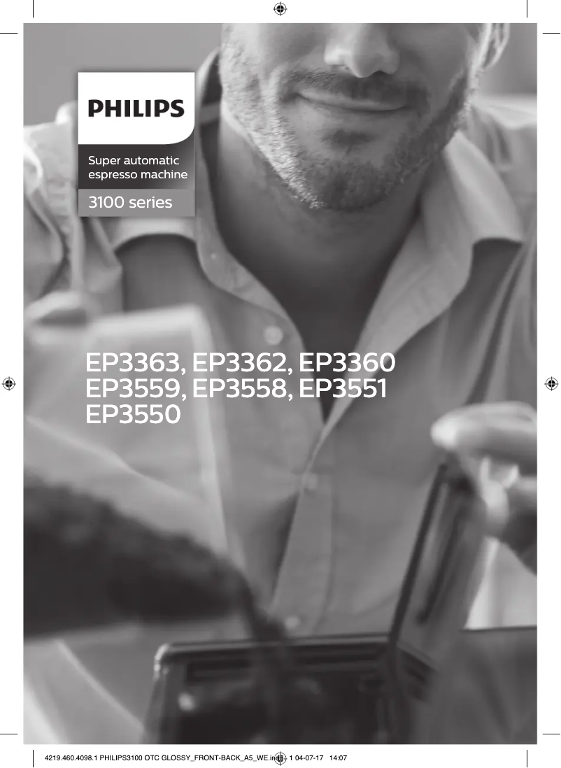 Page 1 of the manual User Manual Philips 3100 series EP3362