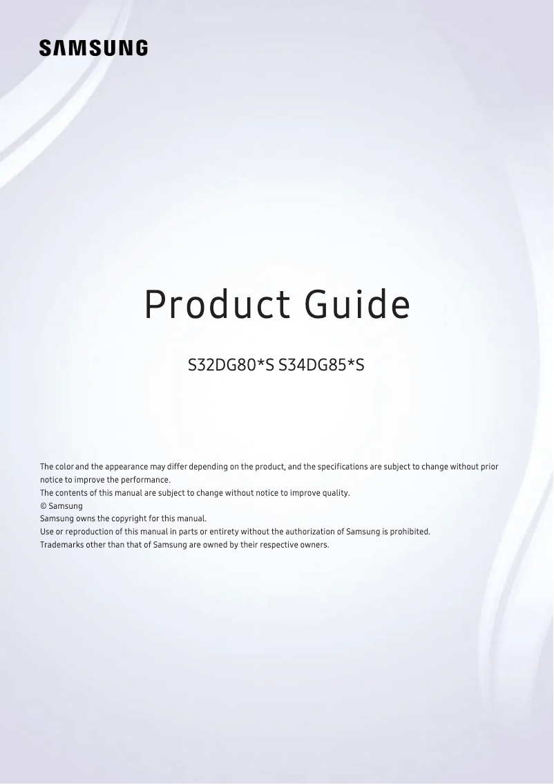 Page n°1 - Brochure Samsung S32DG802SN