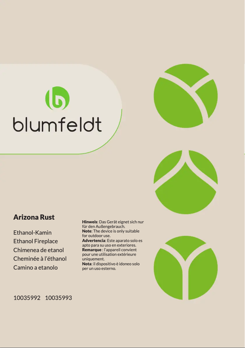 Page 1 de la notice Manuel utilisateur Blumfeldt Arizona Rust
