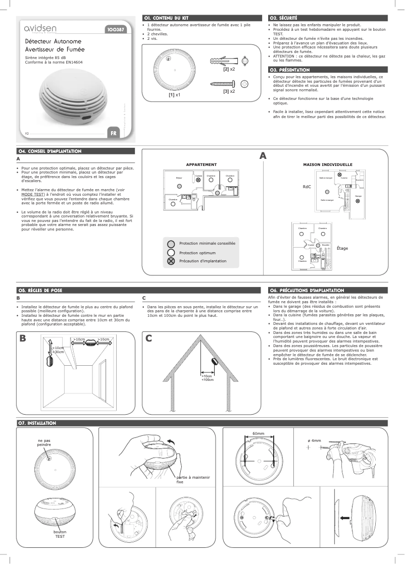 Página 1 del manual Manual de usuario Avidsen 100387