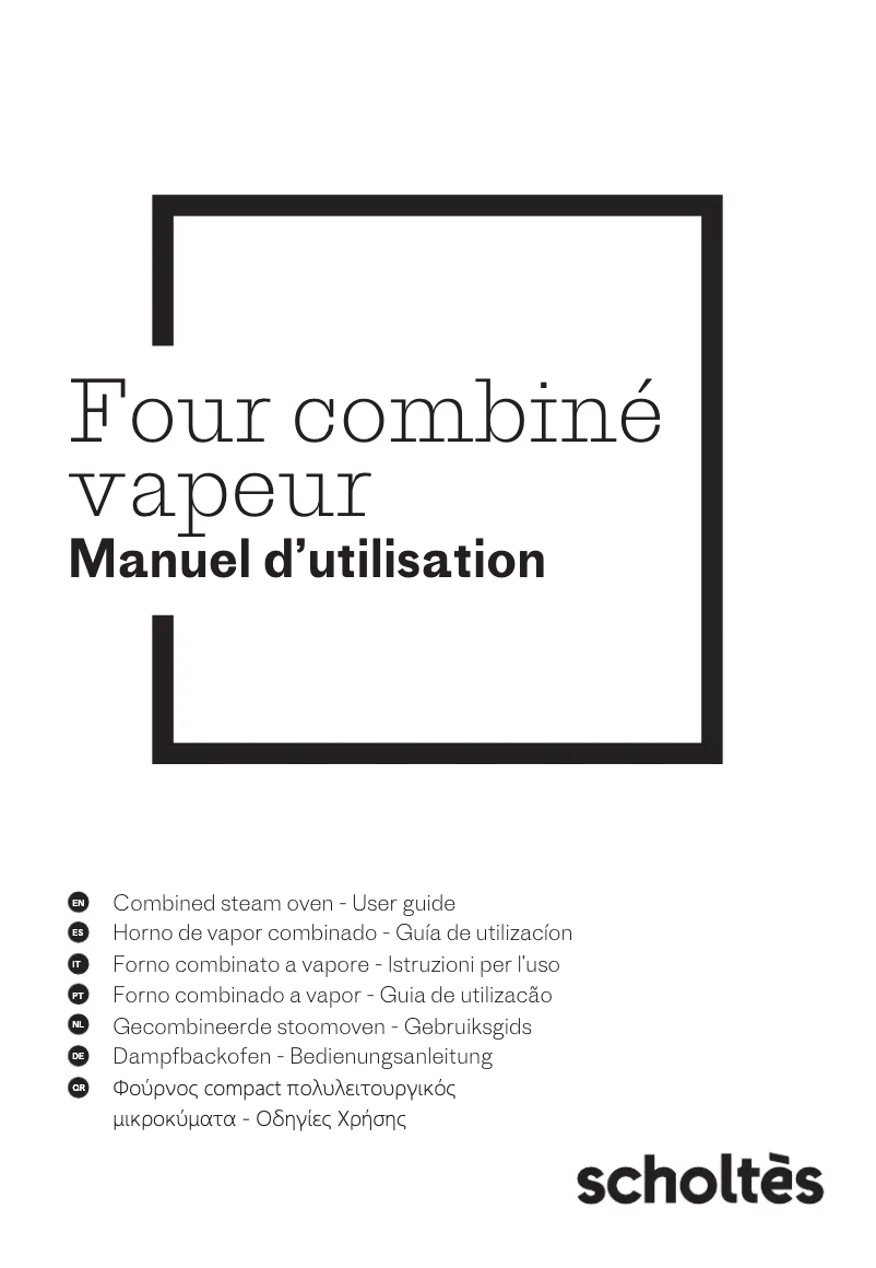 Page 1 de la notice Manuel utilisateur Scholtès SOKV1410X