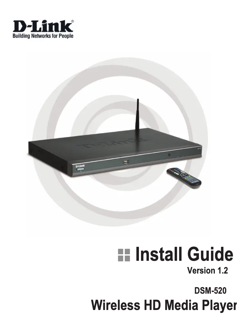 Page 1 de la notice Guide d'installation D-Link DSM-520