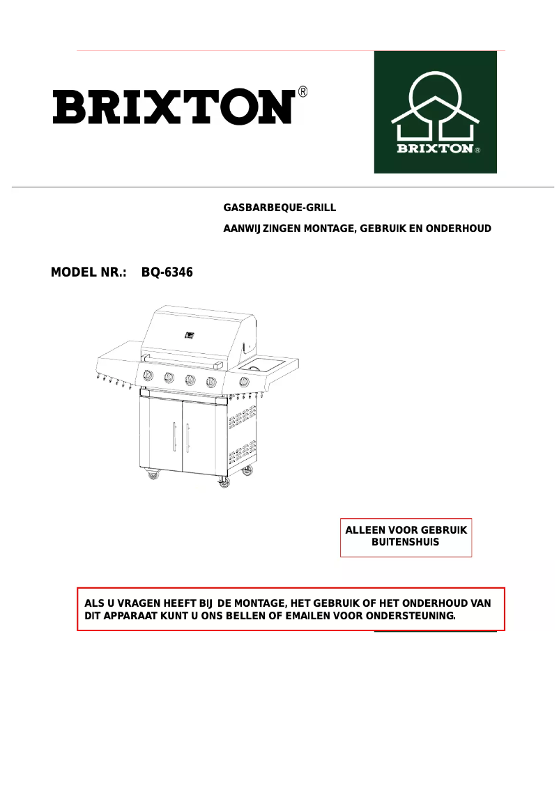 Page 1 de la notice Manuel utilisateur Brixton BQ-6346Y