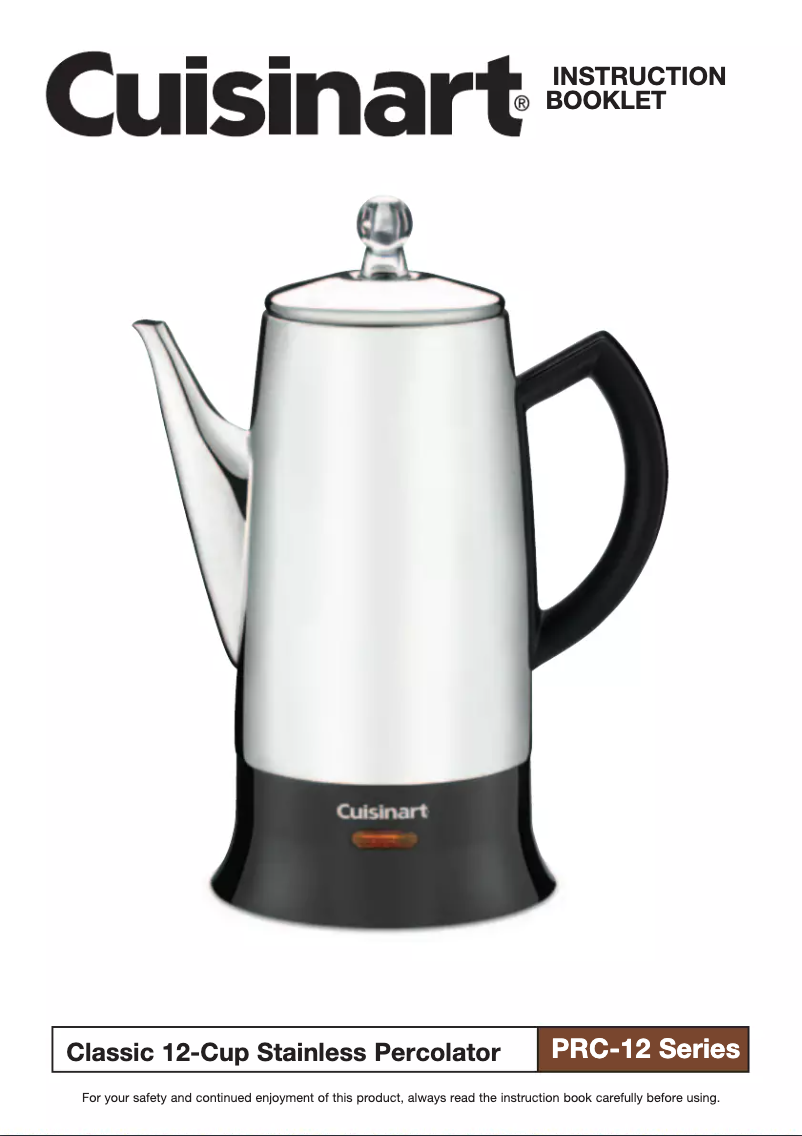 Page 1 de la notice Manuel utilisateur Cuisinart PRC-12