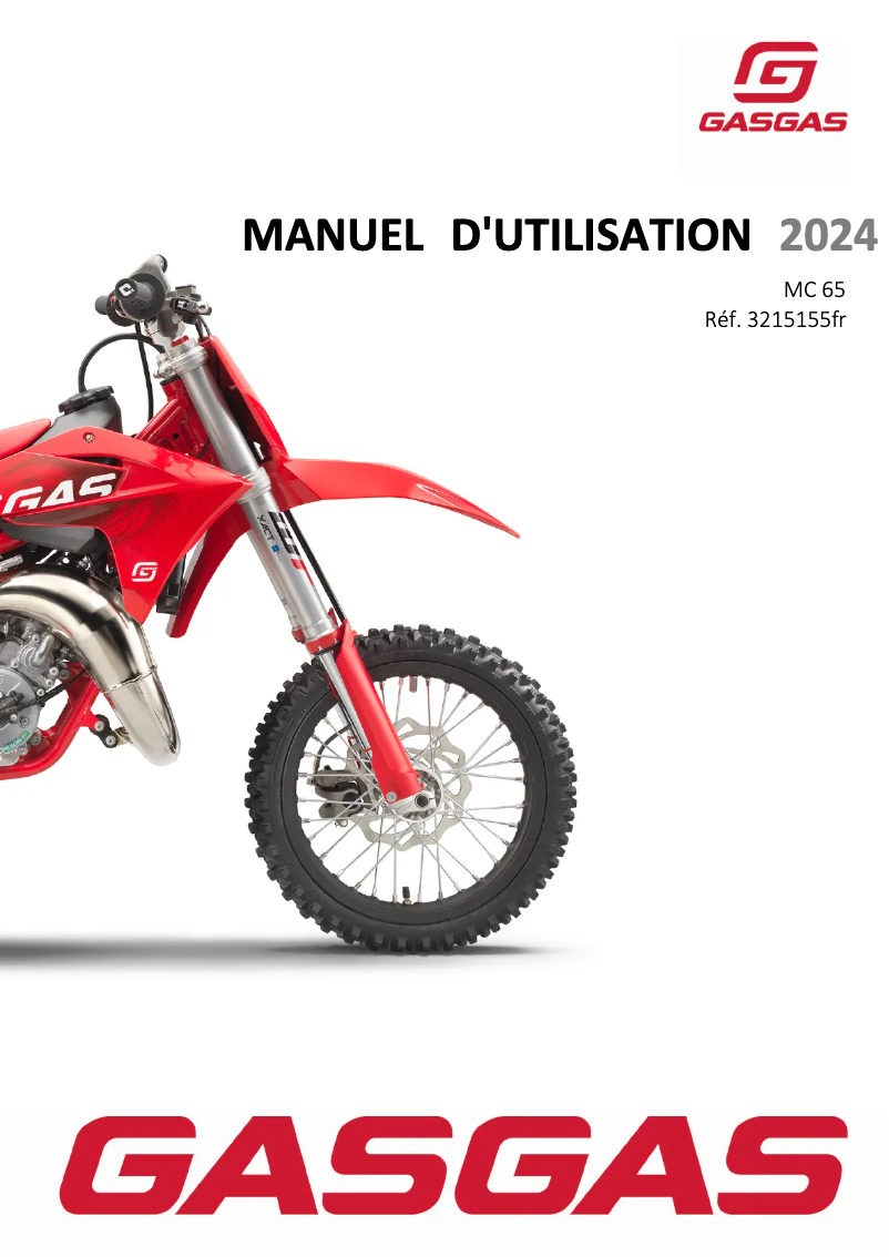 Page 1 of the manual User Manual GasGas MC 65 (2024)