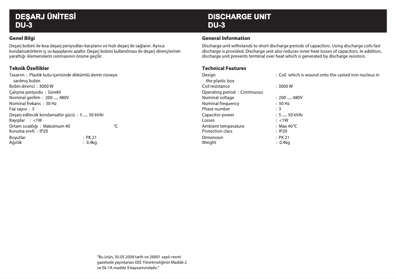 Page 1 de la notice Manuel utilisateur ENTES DU-3