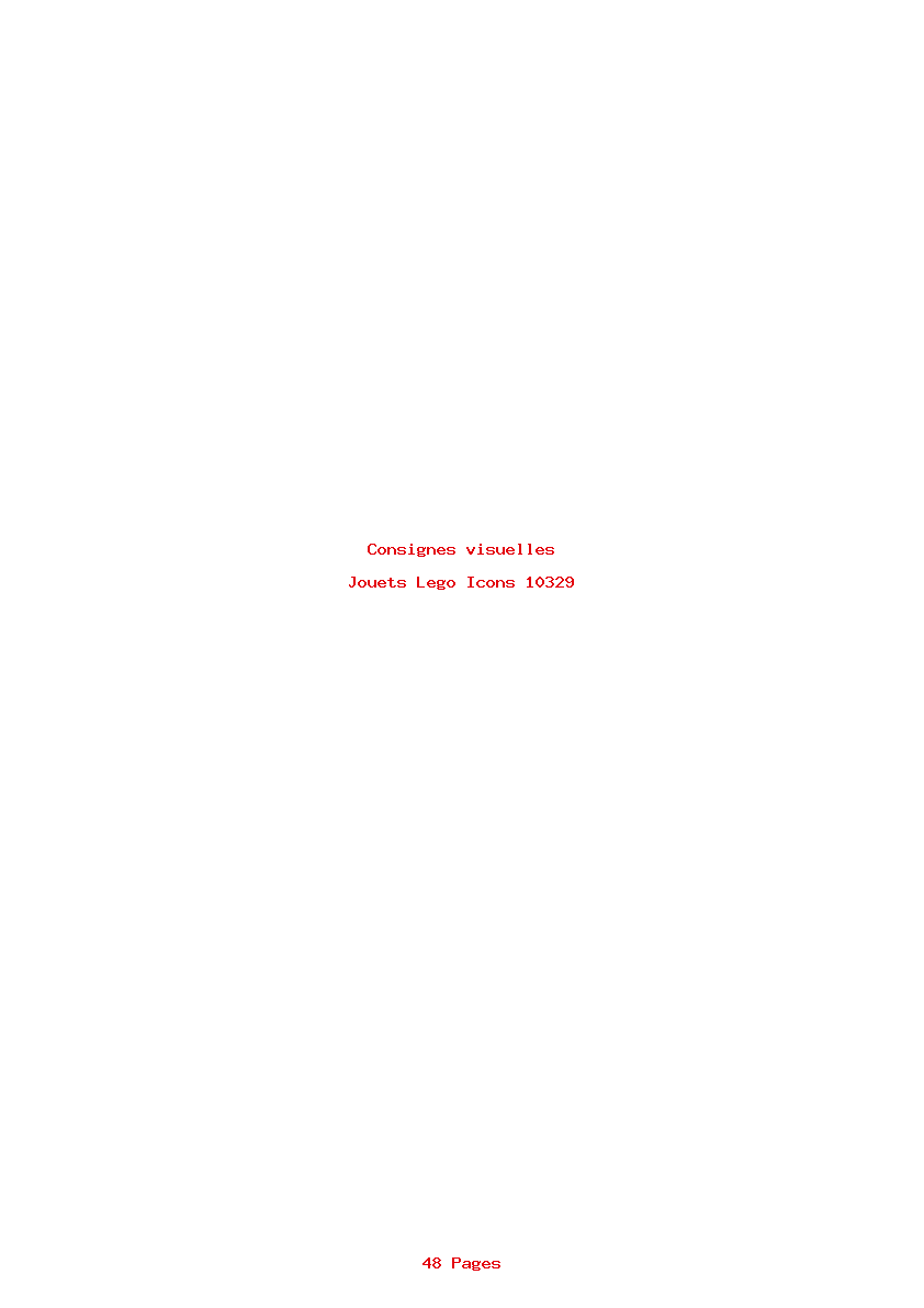 Page 1 de la notice Consignes visuelles Lego Icons 10329