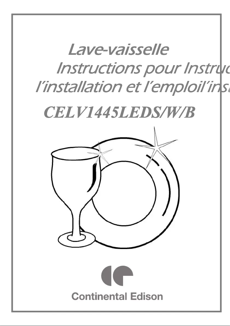 Page 1 de la notice Manuel utilisateur Continental Edison CELV1445LEDS