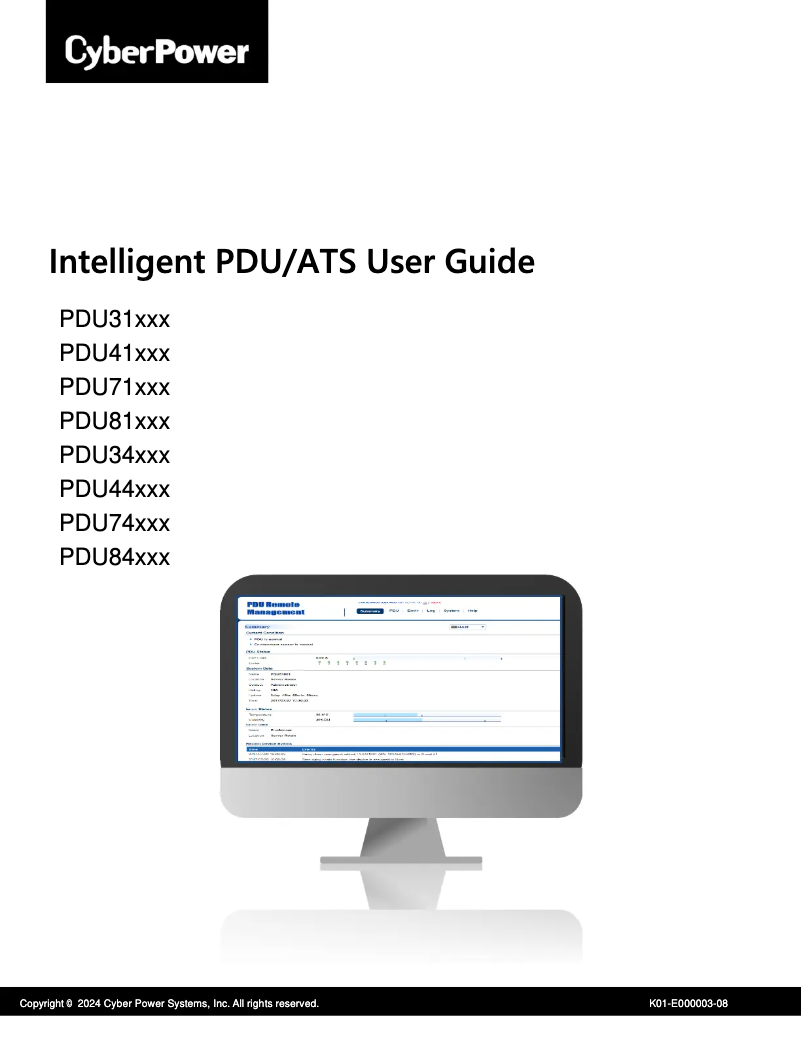 Page 1 of the manual User Manual CyberPower PDU41005
