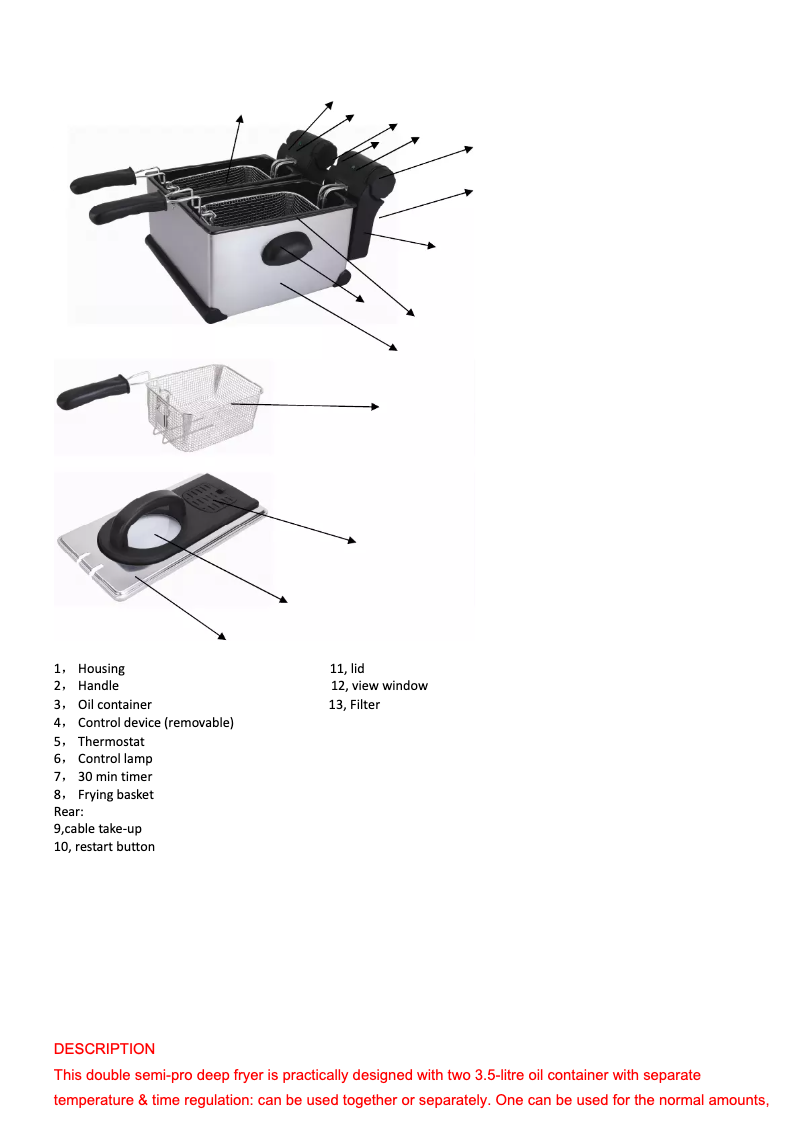 Page 1 de la notice Manuel utilisateur Harper DF6000