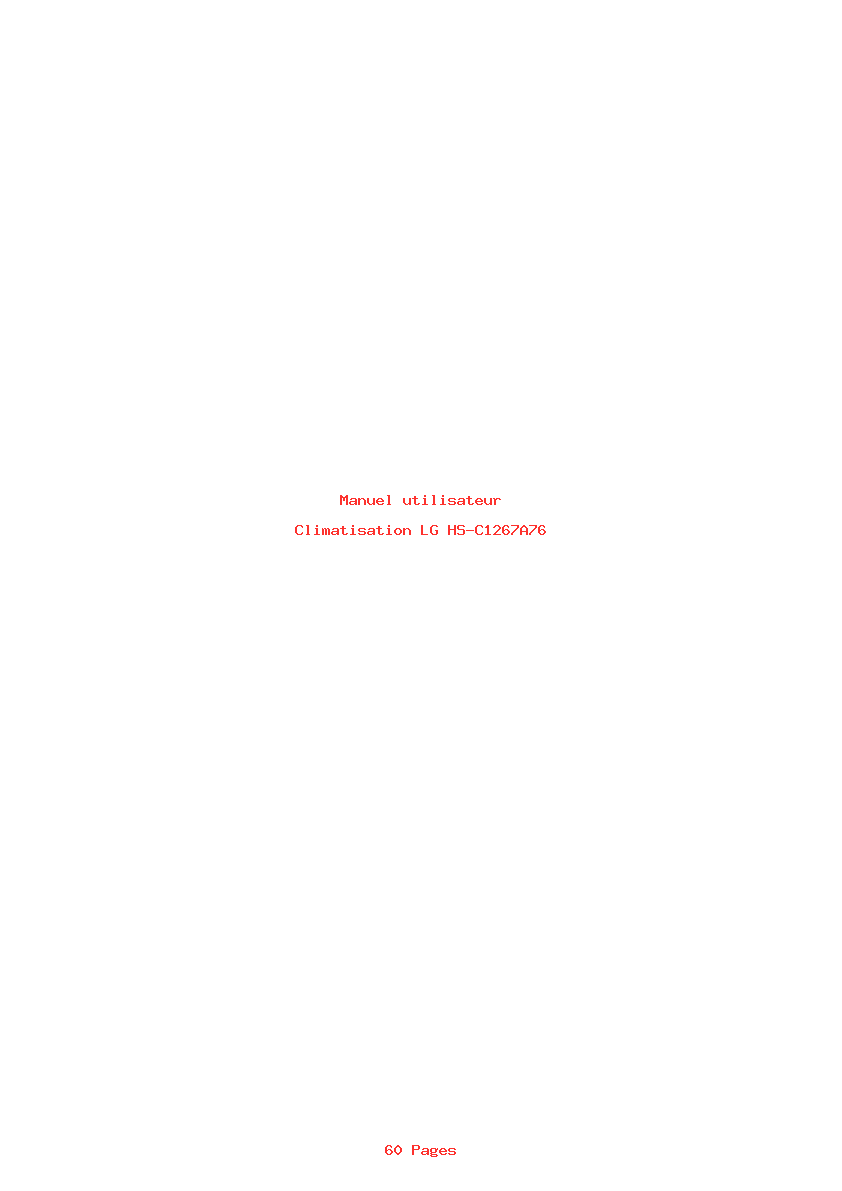 Page 1 de la notice Manuel utilisateur LG HS-C1267A76