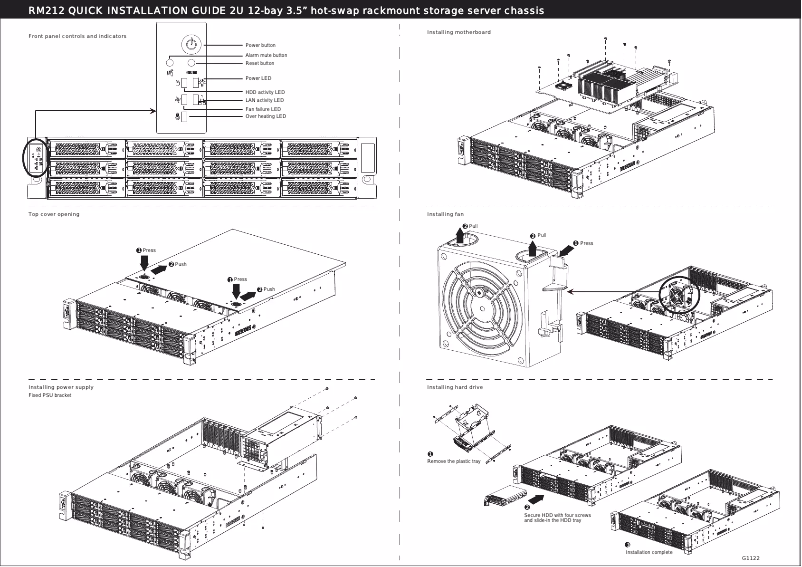 Page 1 de la notice Manuel utilisateur Silverstone SST-RM212