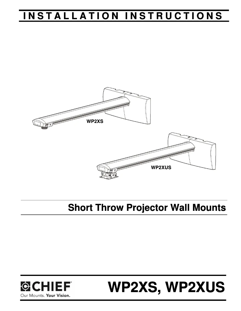 Page 1 de la notice Manuel utilisateur Chief WP21US