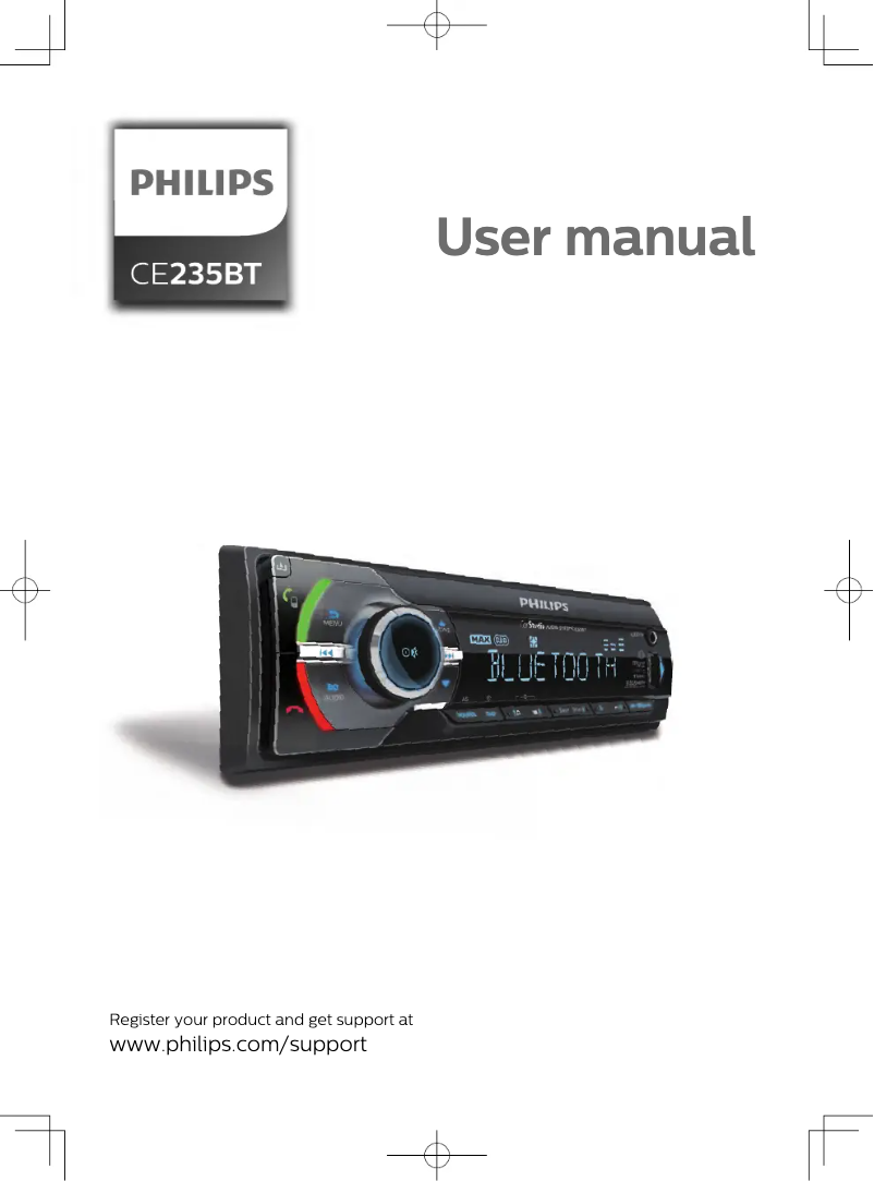 Page n°1 - Manuel utilisateur Philips CarStudio CE235BT