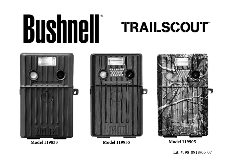 Página 1 del manual Manual de usuario Bushnell TrailScout 119935