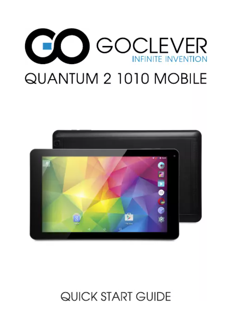 Page 1 de la notice Manuel utilisateur GoClever QUANTUM 2 1010 MOBILE PRO