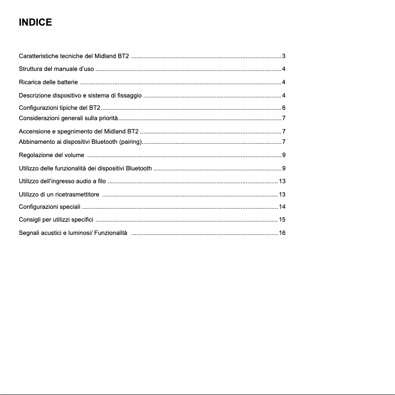 Page 1 de la notice Manuel utilisateur Midland BT2