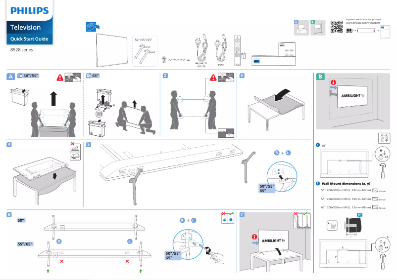 Page 1 de la notice Manuel utilisateur Philips 65PUT8528