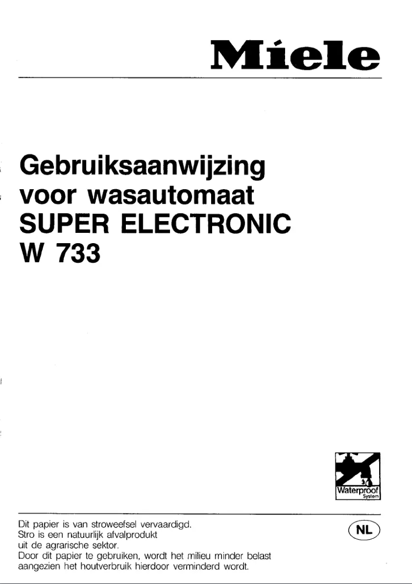 Página 1 del manual Manual de usuario Miele Electronic W 733 Super