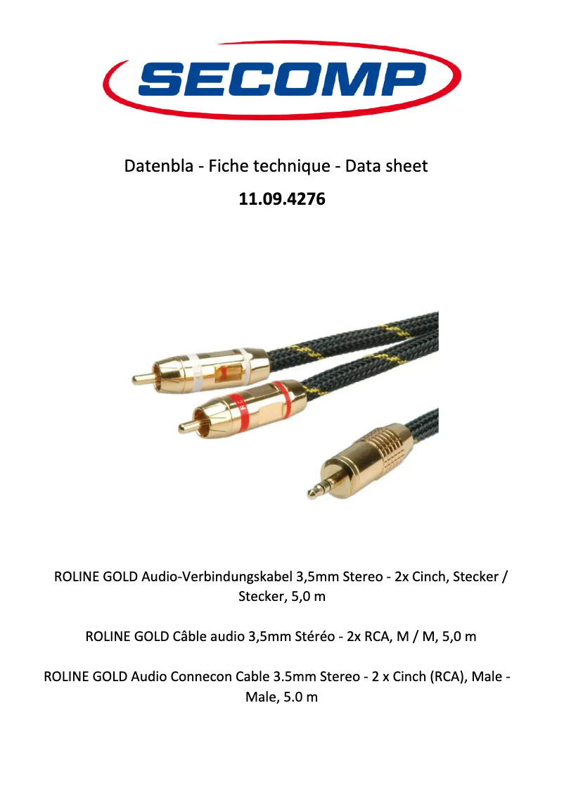 Página 1 del manual Manual de usuario Roline 11.09.4276