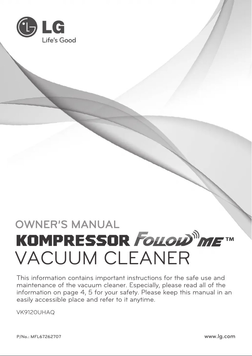 Page 1 de la notice Manuel utilisateur LG VK9120UHAQ