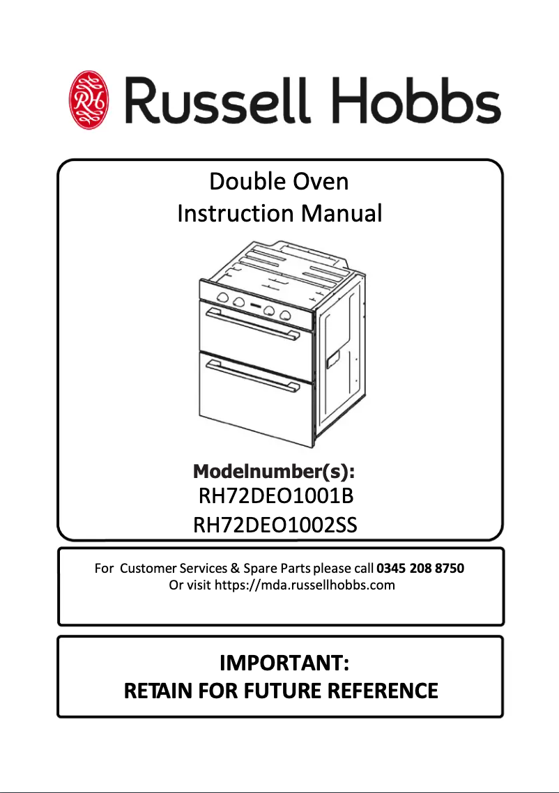 Page 1 of the manual User Manual Russell Hobbs RH72DEO1002SS