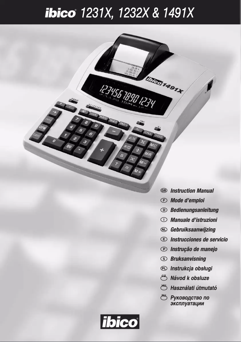 Page 1 of the manual User Manual Ibico 1491x