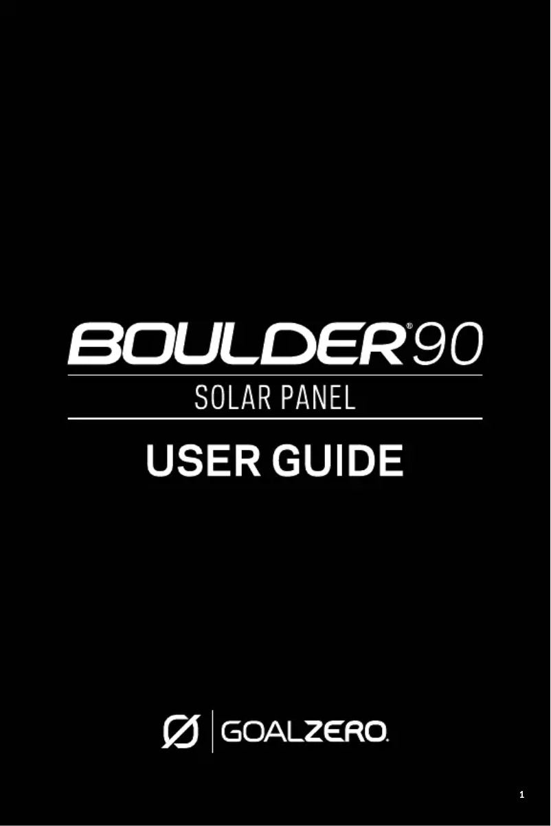 Page 1 de la notice Manuel utilisateur Goal Zero Boulder 90