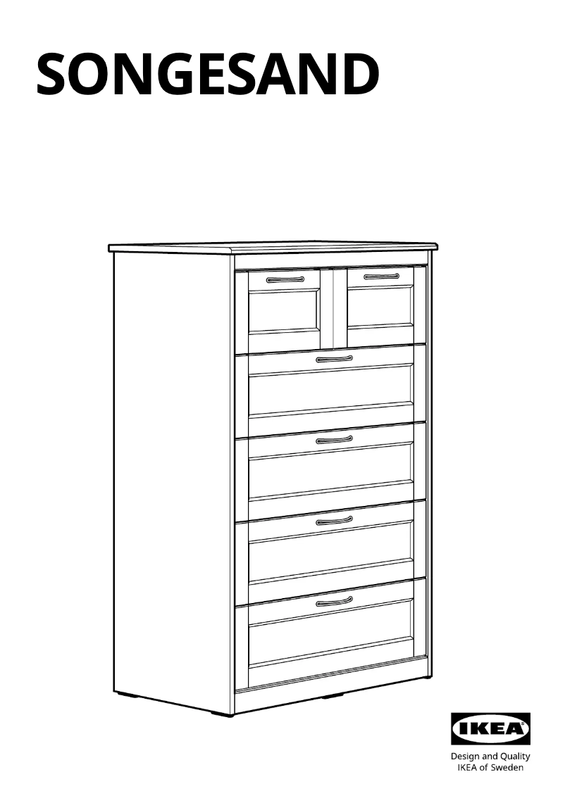Page 1 de la notice Manuel utilisateur Ikea SONGESAND 103.667.82