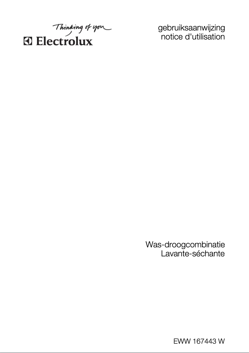 Page 1 de la notice Manuel utilisateur Electrolux EWW167443W
