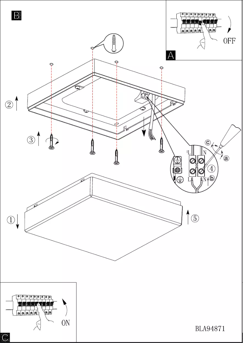 Page 1 de la notice Manuel utilisateur Eglo Sonella