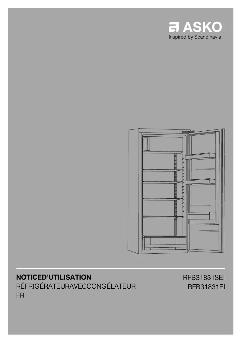 Page 1 de la notice Manuel utilisateur Asko RFB31831EI