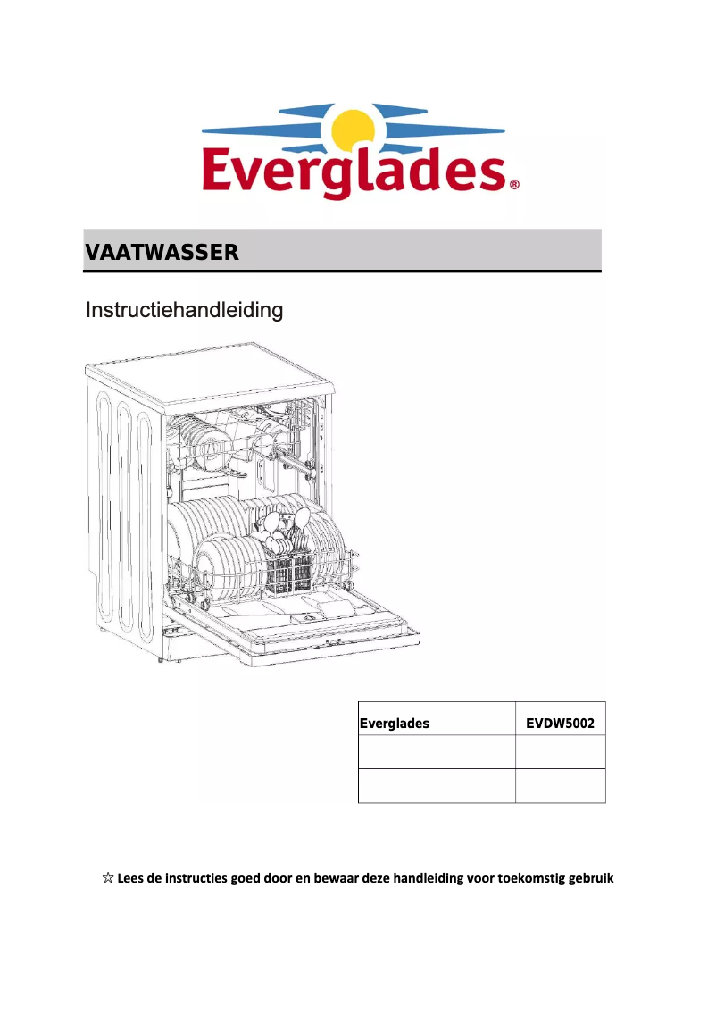 Page 1 de la notice Manuel utilisateur Everglades EVDW5002