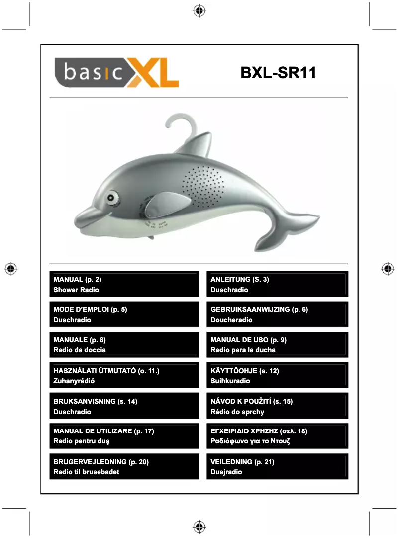 Page 1 de la notice Manuel utilisateur basicXL BXL-SR11