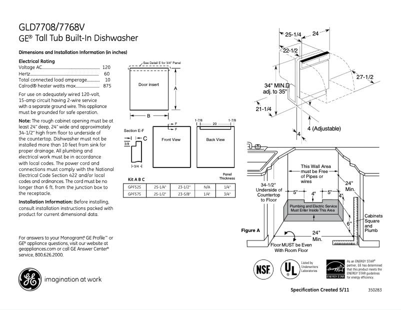 Image de la première page du manuel de l'appareil GLD7708VBB