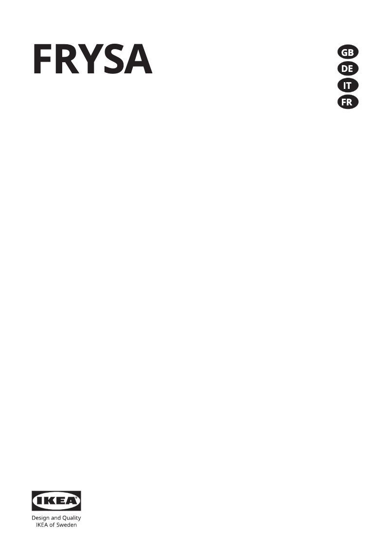 Page 1 de la notice Manuel utilisateur Ikea FRYSA 304.972.73