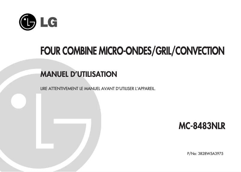 Page 1 de la notice Manuel utilisateur LG MC-8483NL