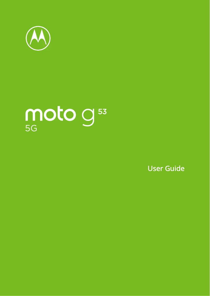 Imagen de la primera página del manual del dispositivo Moto G53 5G