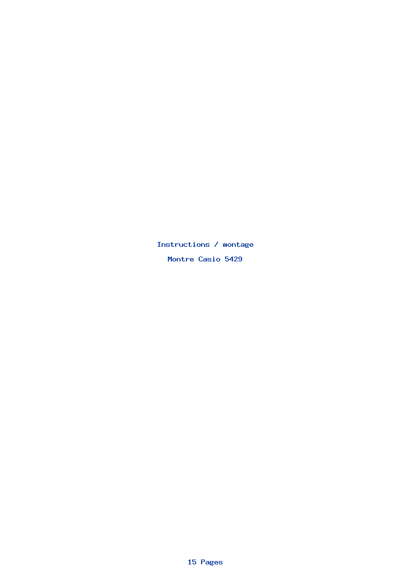 Image de la première page du manuel de l'appareil 5429