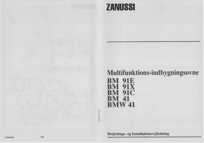 Page 1 de la notice Manuel utilisateur Zanussi BM41