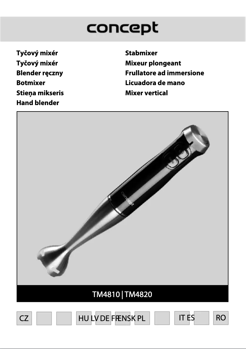 Page 1 de la notice Manuel utilisateur Concept TM4810