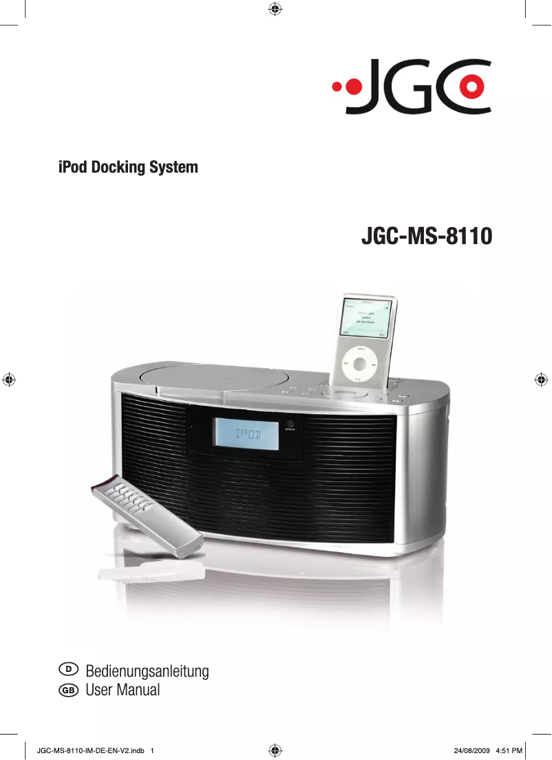 Page 1 de la notice Manuel utilisateur JGC MS-8110