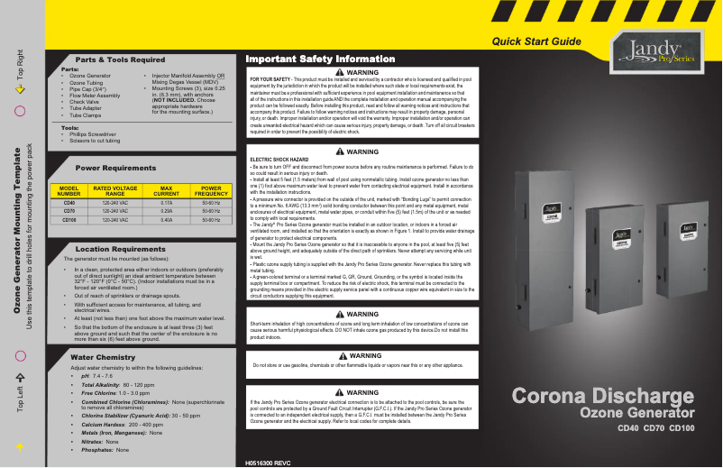 Página 1 del manual Guía de inicio rápido JANDY Ozone CD70